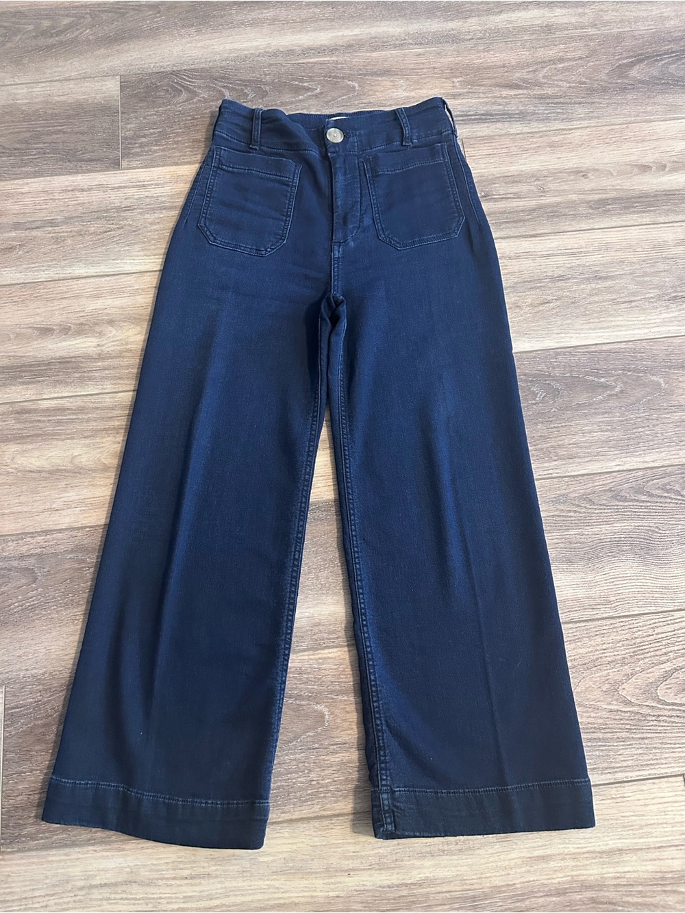 Colette knit crop high rise jeans